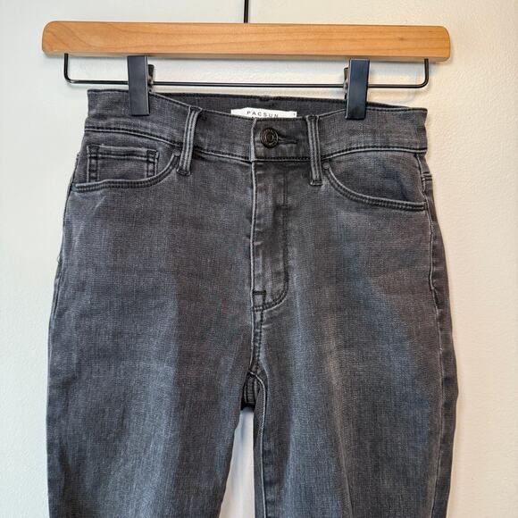 Pacsun High Rise Jegging Distressed Skinny Jeans Black Women's Size 23 - Picture 2 of 7